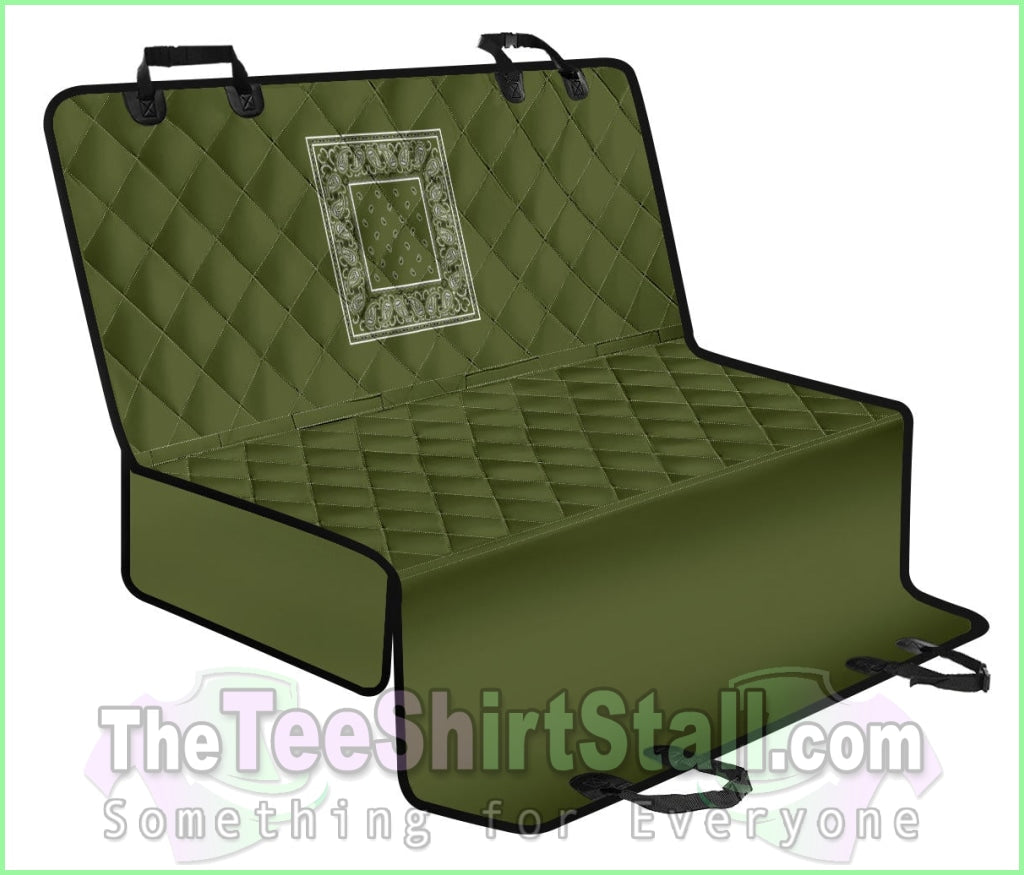 Army Green Bandana Pet Seat Covers