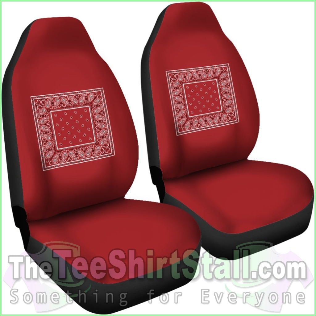 Classic Red Bandana Car Seat Covers - Minimal