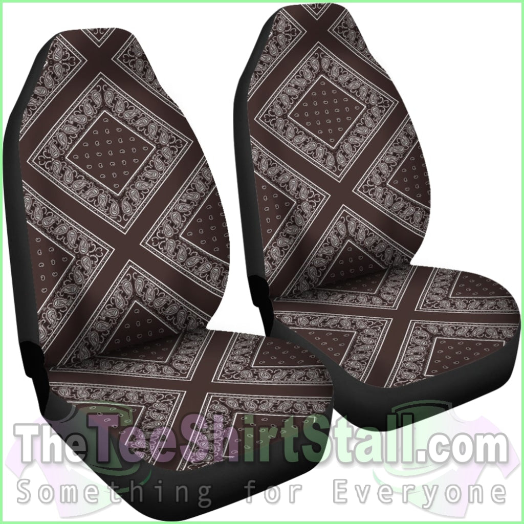 Coffee Brown Car Seat Covers - Diamond