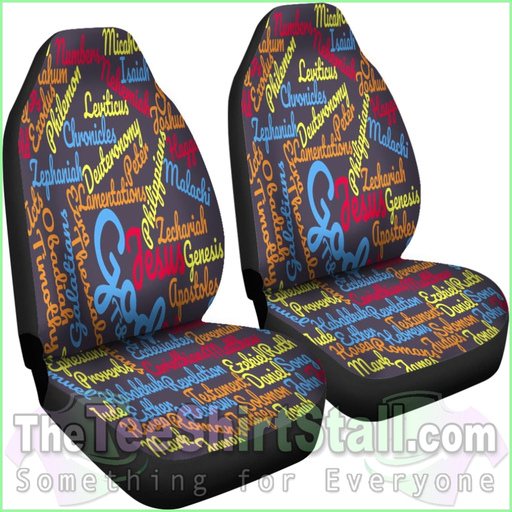 Custom-Made Holy Bible Books Grey Mixed Color Car Seat Cover