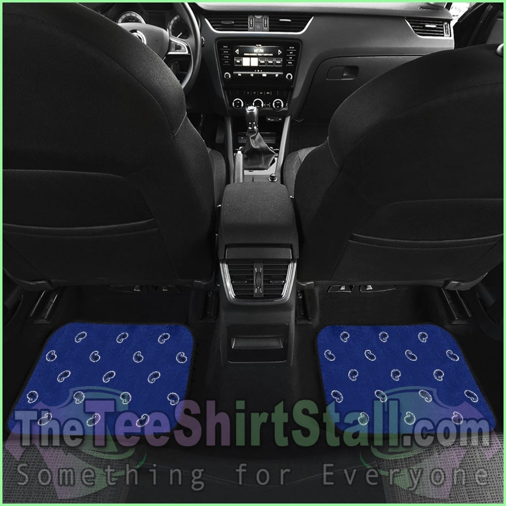 Quad Royal Blue Bandana Car Mats - Fancy