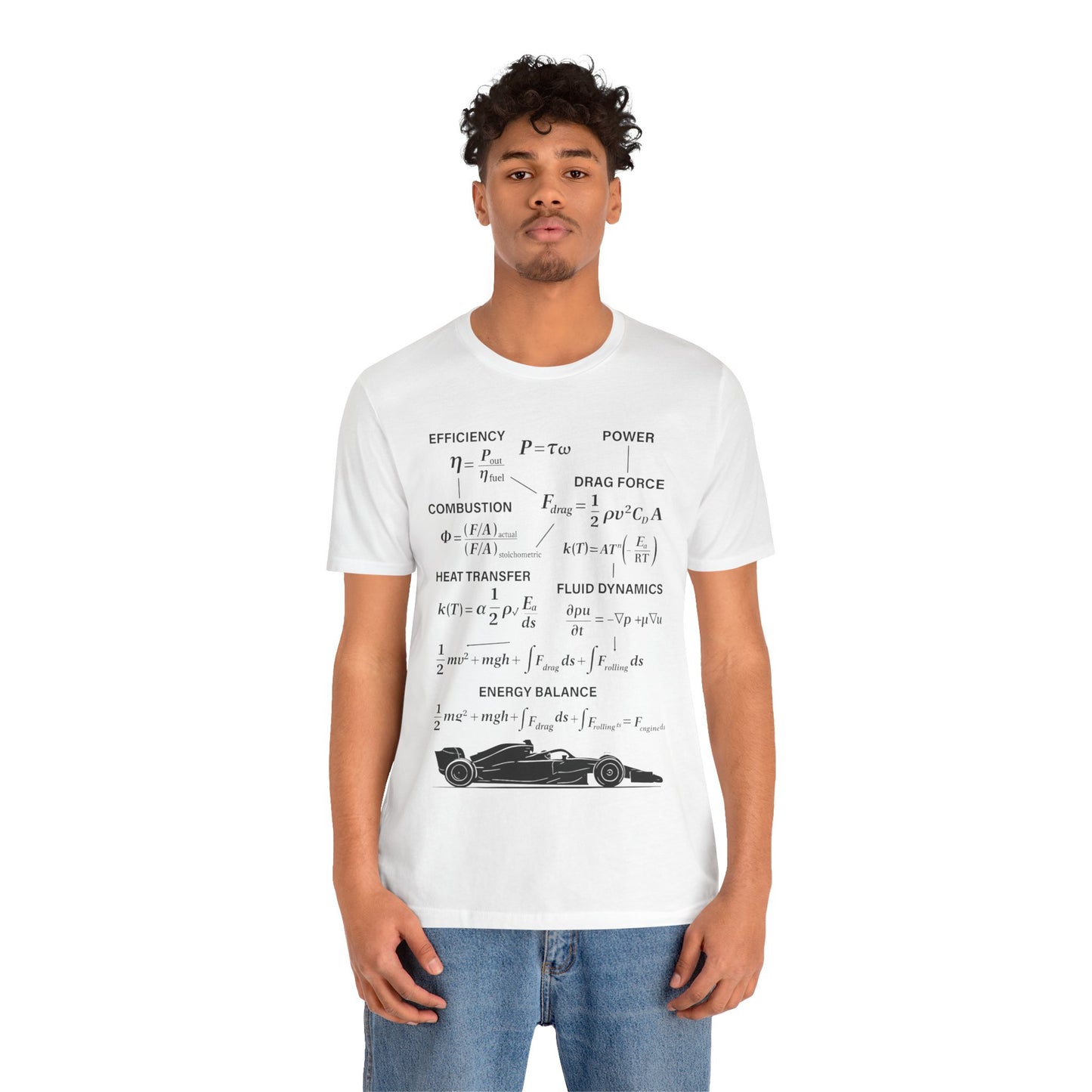 Geeky Formula 1 Tee - Short Sleeve, Physics Lover T-Shirt, Car Enthusiast Gift, STEM Apparel, Race Day Style