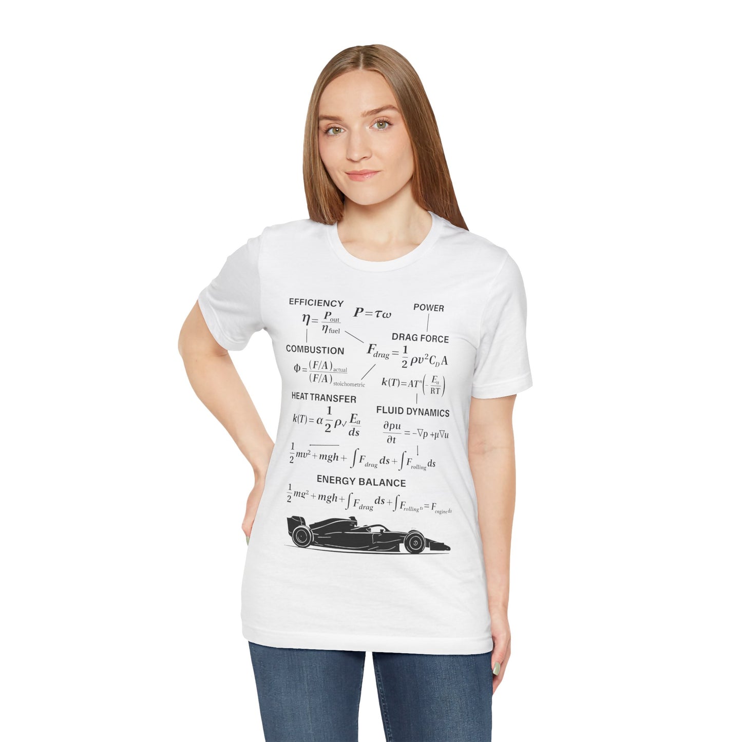 Geeky Formula 1 Tee - Short Sleeve, Physics Lover T-Shirt, Car Enthusiast Gift, STEM Apparel, Race Day Style