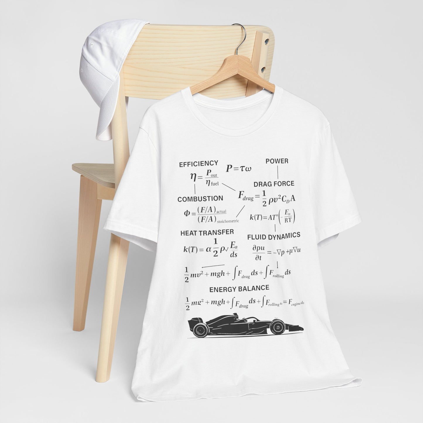 Geeky Formula 1 Tee - Short Sleeve, Physics Lover T-Shirt, Car Enthusiast Gift, STEM Apparel, Race Day Style