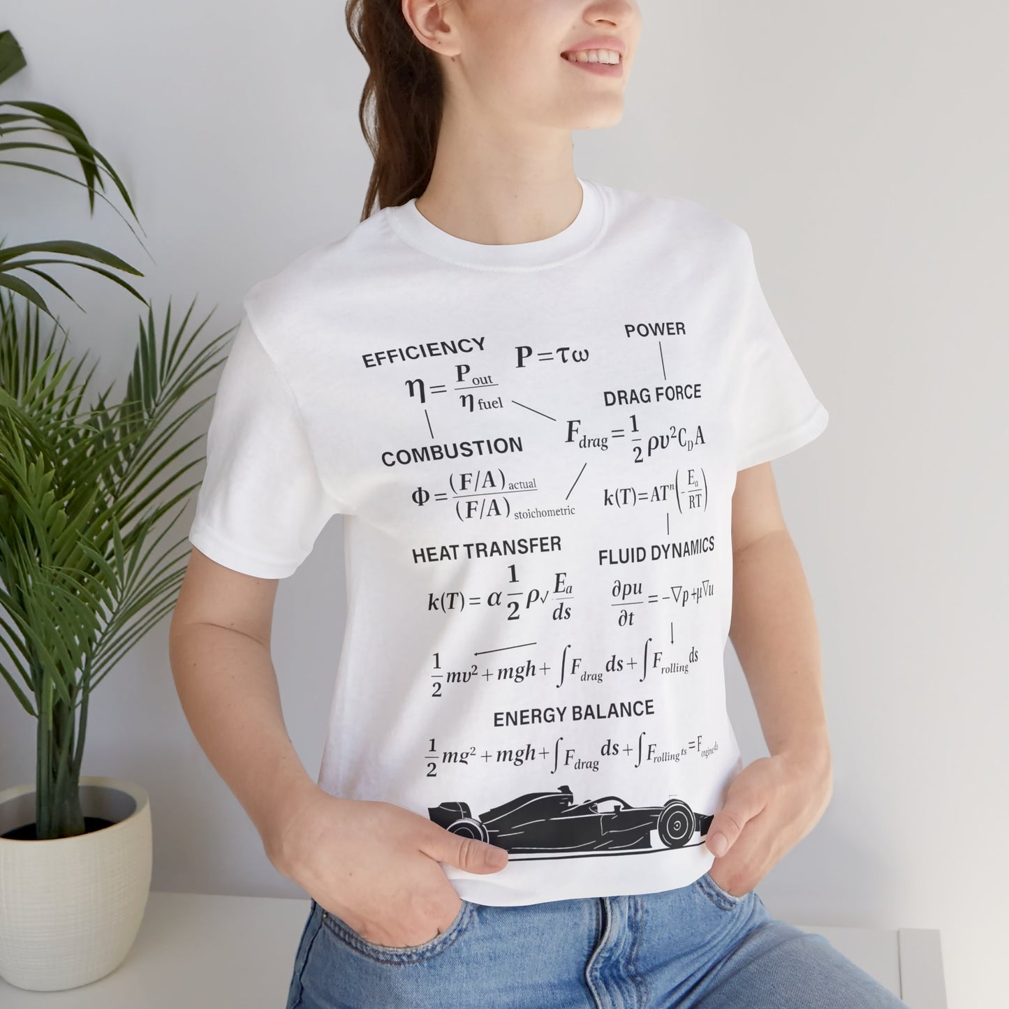 Geeky Formula 1 Tee - Short Sleeve, Physics Lover T-Shirt, Car Enthusiast Gift, STEM Apparel, Race Day Style
