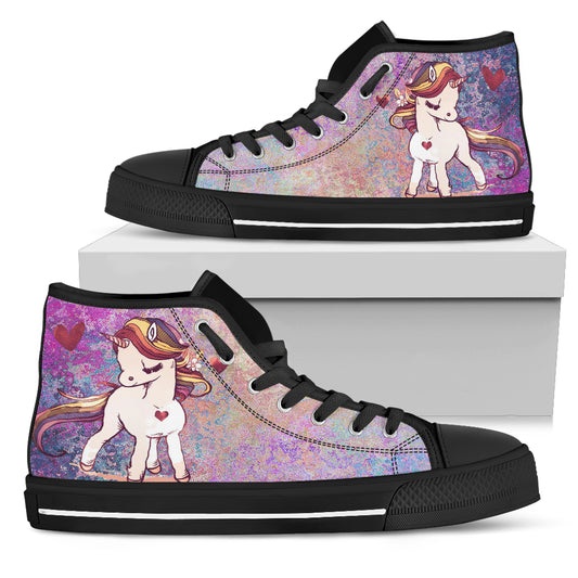 Unicorn Black Women's High Top