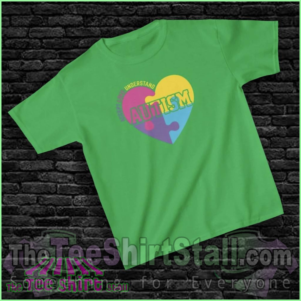 Accept Love Understand Autism Tee Irish Green / Xs Kids Clothes