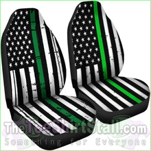 Load image into Gallery viewer, American Flag Green Stripe Car Seat Covers
