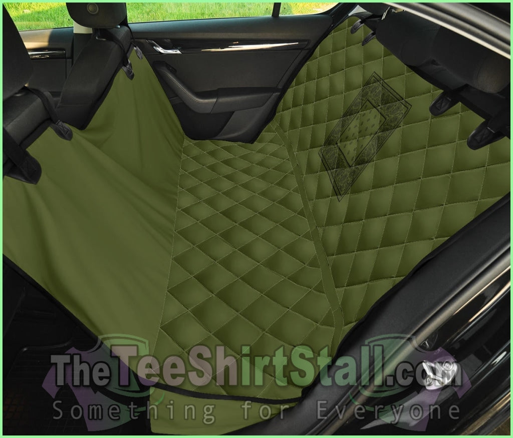 Army Green And Black Bandana Pet Seat Covers