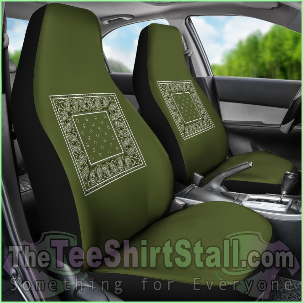 Army Green Bandana Car Seat Covers