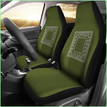 Load image into Gallery viewer, Army Green Bandana Car Seat Covers
