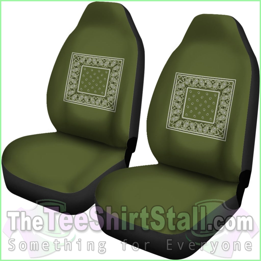 Army Green Bandana Car Seat Covers