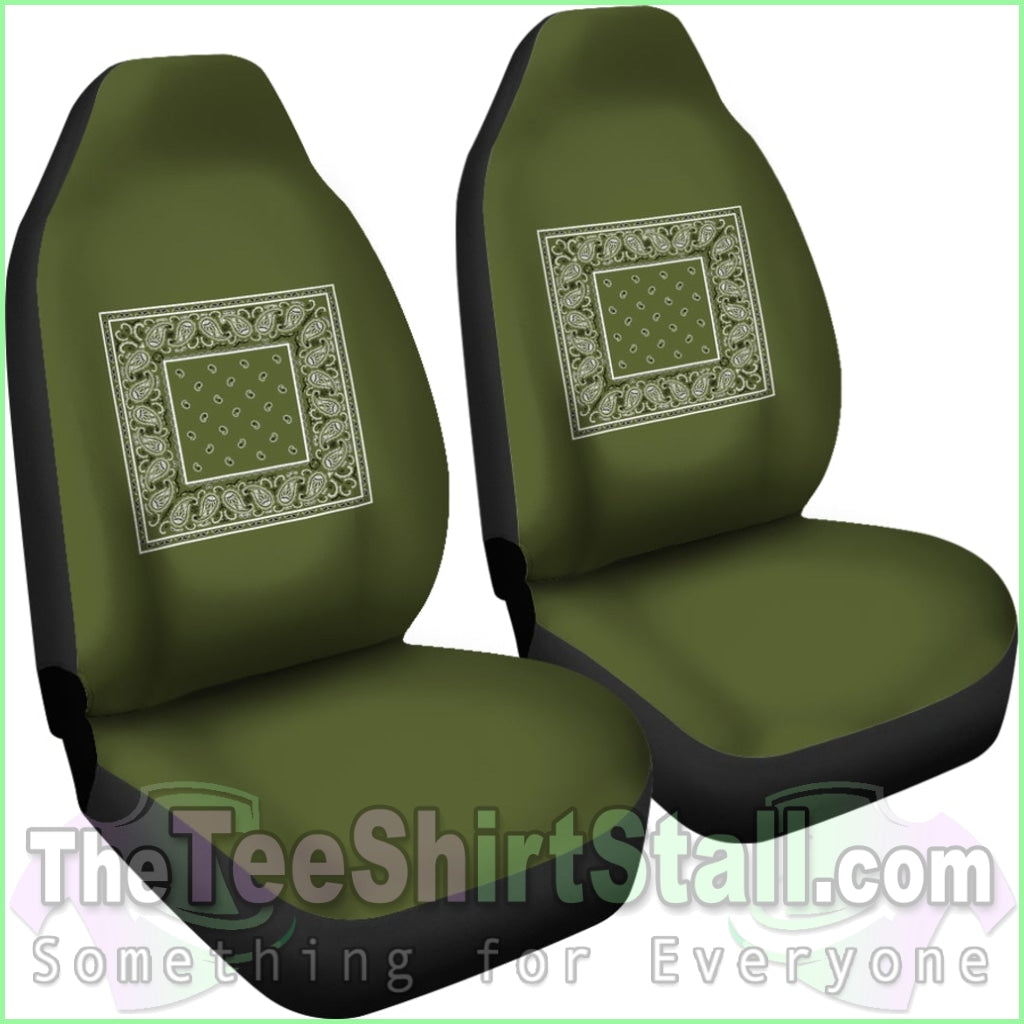 Army Green Bandana Car Seat Covers