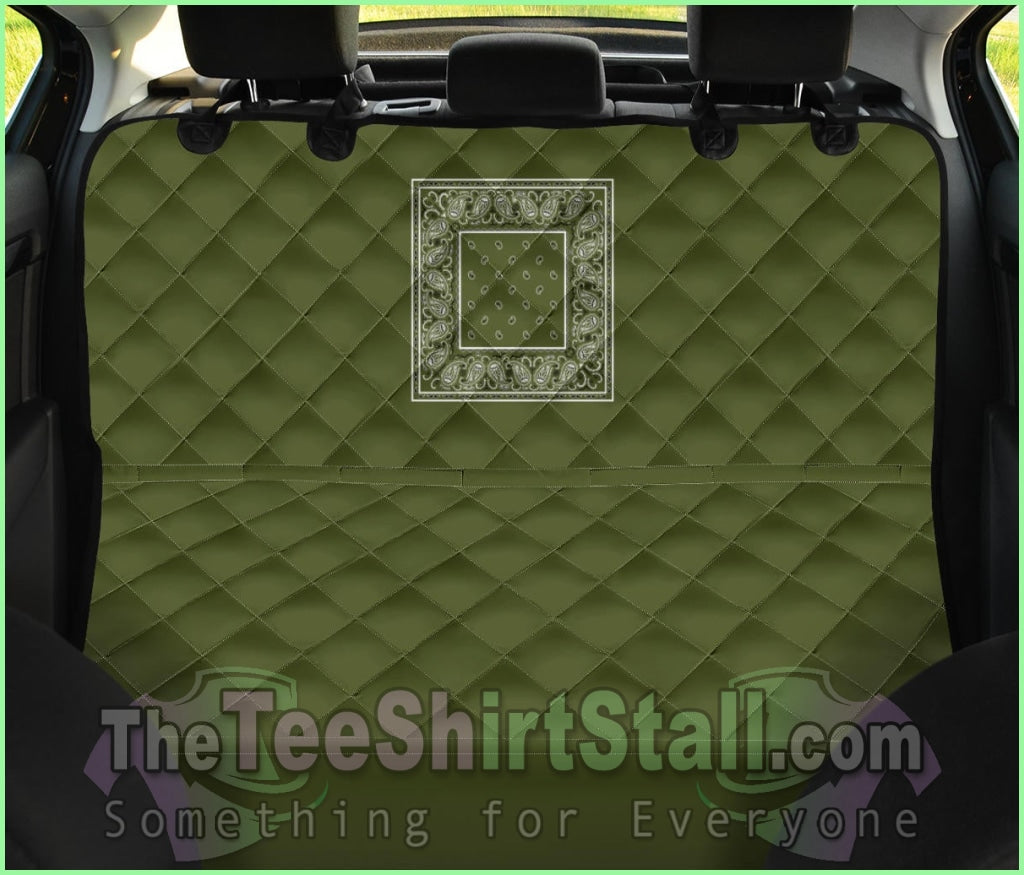 Army Green Bandana Pet Seat Covers