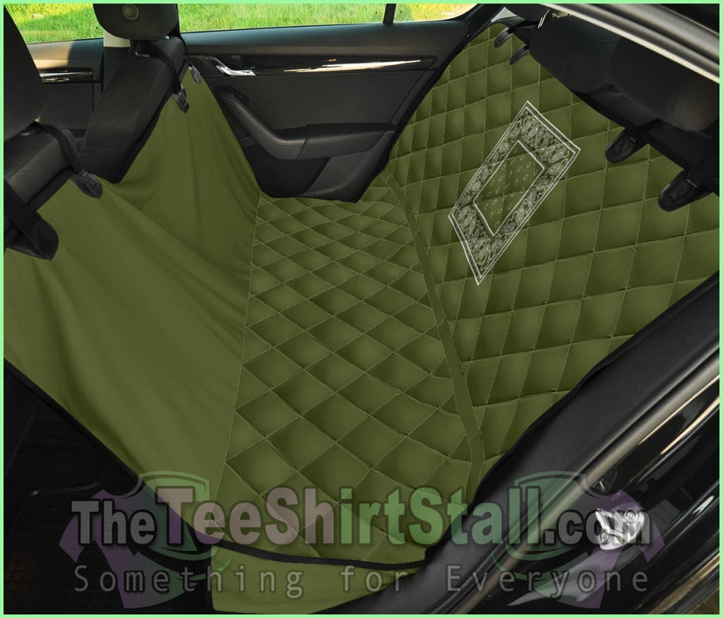 Army Green Bandana Pet Seat Covers