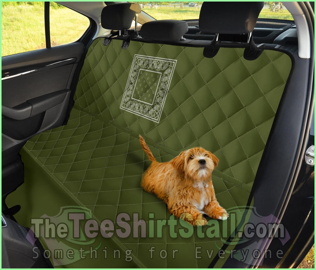 Army Green Bandana Pet Seat Covers