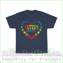 Load image into Gallery viewer, Autism Awareness Heart Tee S / Navy T-Shirt
