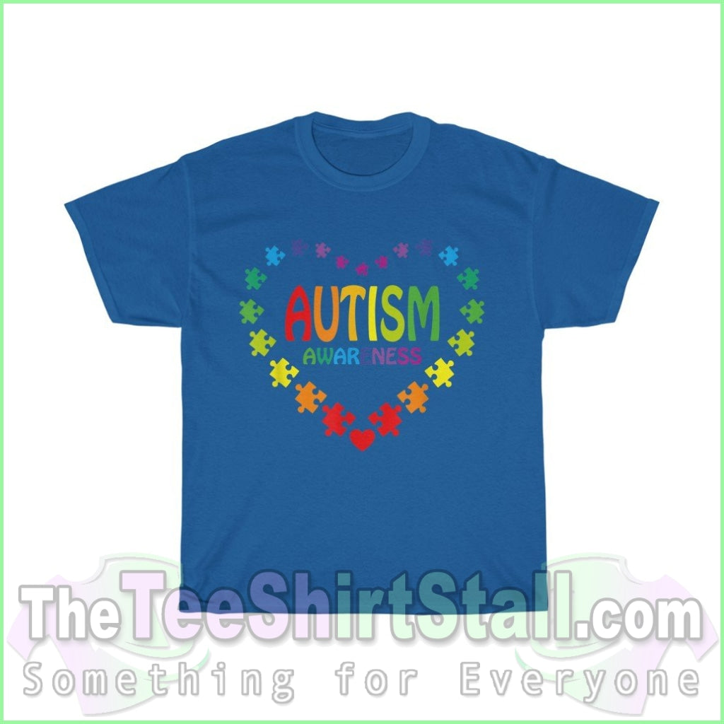 Autism Awareness Heart Tee S / Royal T-Shirt