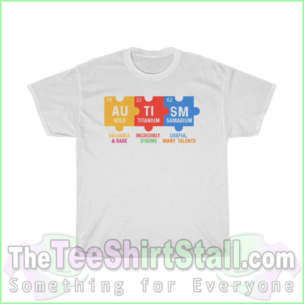 Autism - Periodic Table Design Tee S / White T-Shirt