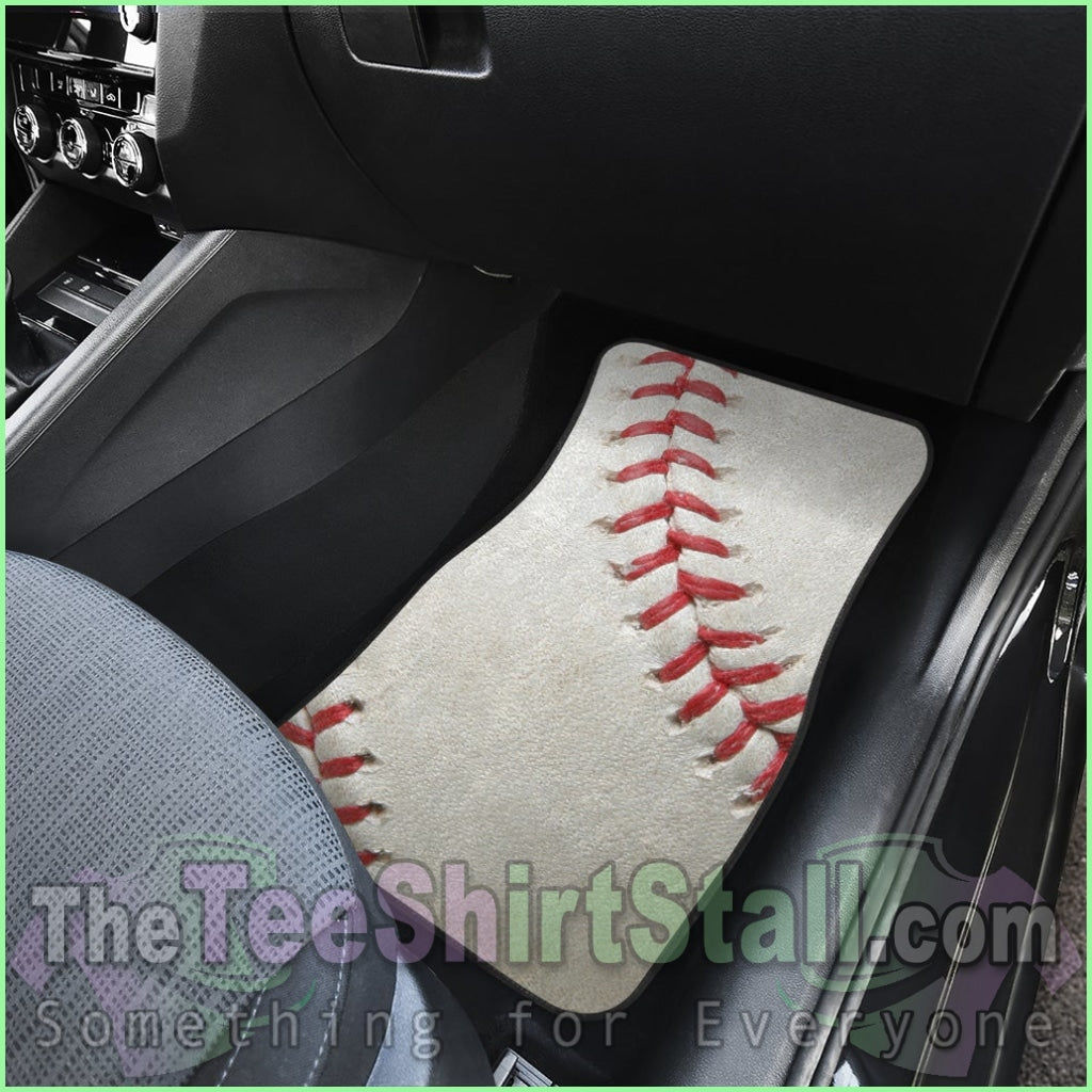 Baseball Front And Back Car Mats (Set Of 4)