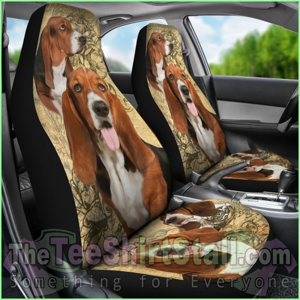 Basset Hound Car Seat Covers (Set Of 2)