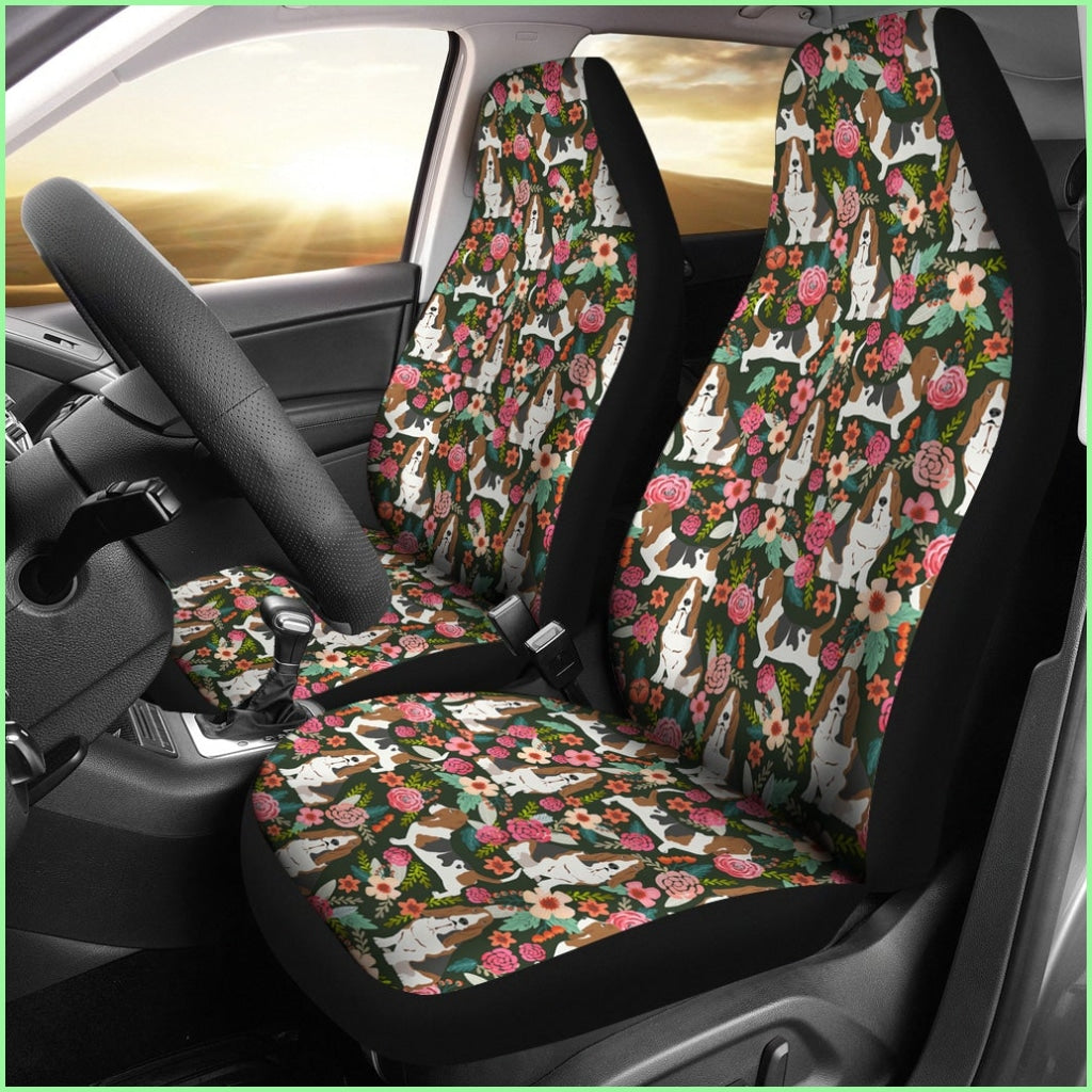 Basset Hound Car Seat Covers (Set Of 2)