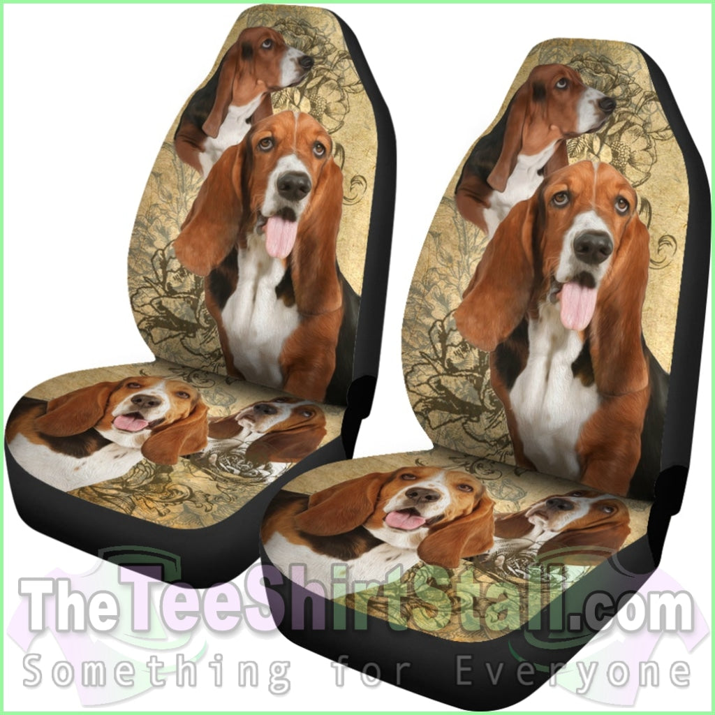 Basset Hound Car Seat Covers (Set Of 2)