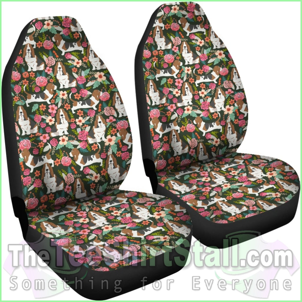 Basset Hound Car Seat Covers (Set Of 2)