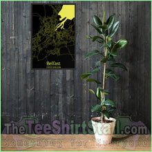 Load image into Gallery viewer, Belfast Ireland/united Kingdom Framed Poster In Black &amp; Yellow
