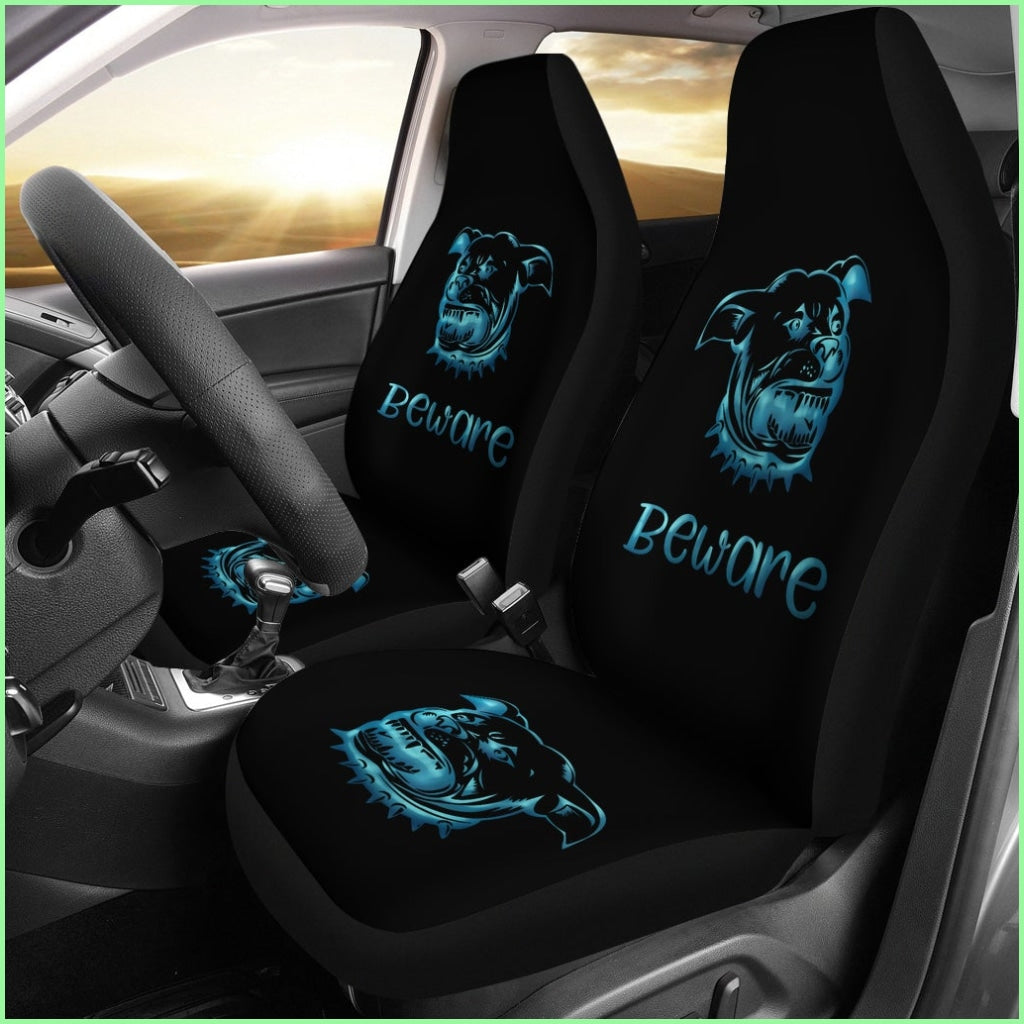 Beware Of Pitbull Car Seat Cover