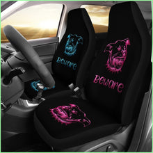 Load image into Gallery viewer, Beware Of Pitbull Car Seat Covers Pink &amp; Blue For Kings And Queens
