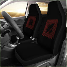 Load image into Gallery viewer, Black And Red Bandana Car Seat Covers - Minimal
