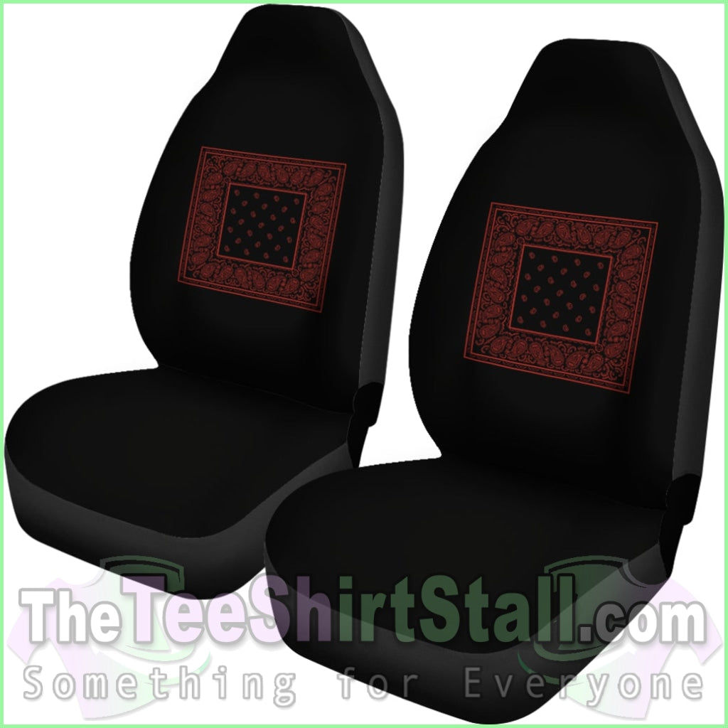 Black And Red Bandana Car Seat Covers - Minimal