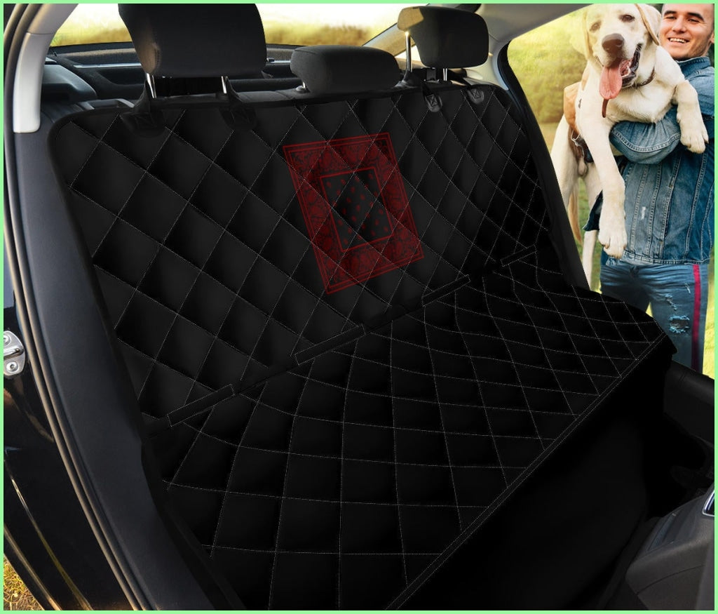 Black And Red Bandana Pet Seat Covers