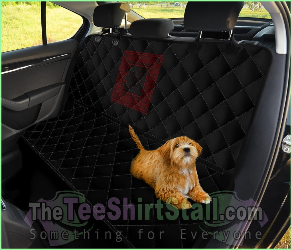 Black And Red Bandana Pet Seat Covers