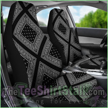 Load image into Gallery viewer, Black Bandana Car Seat Covers - Diamond
