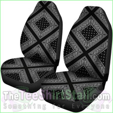 Load image into Gallery viewer, Black Bandana Car Seat Covers - Diamond
