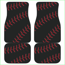 Load image into Gallery viewer, Black Baseball Front And Back Car Mats (Set Of 4)
