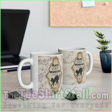 Load image into Gallery viewer, Black Cat Whiskers Ceramic Mug 11Oz
