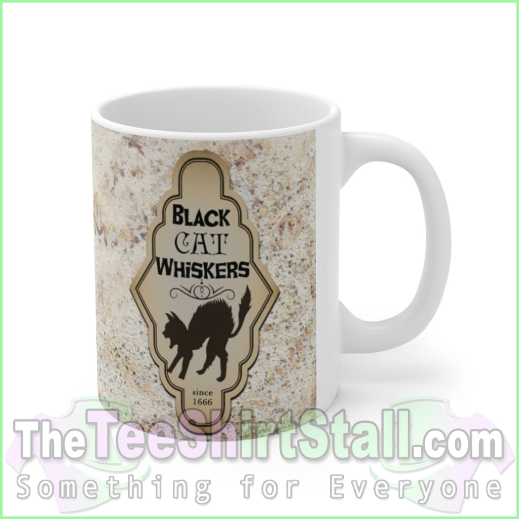 Black Cat Whiskers Ceramic Mug 11Oz