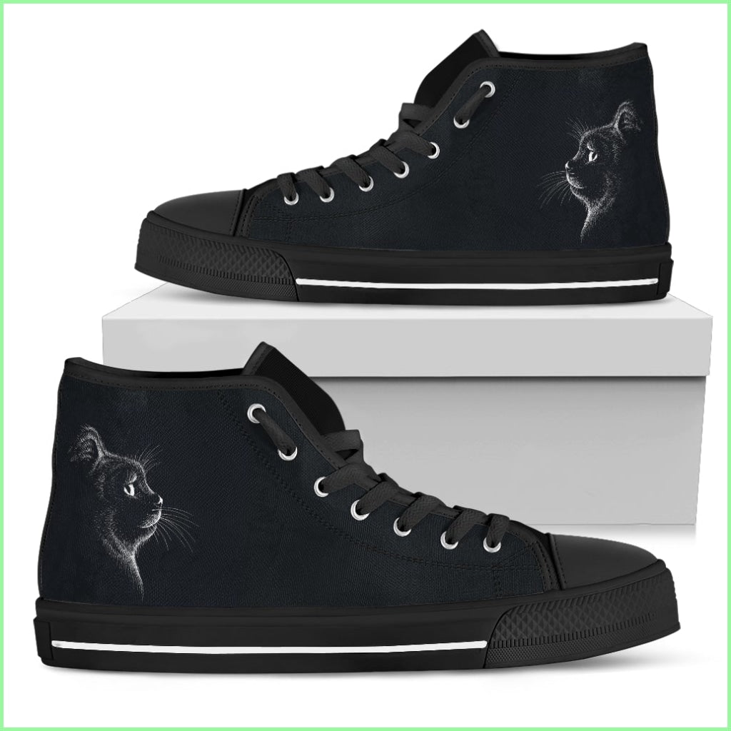 Black Cat Womens High Top