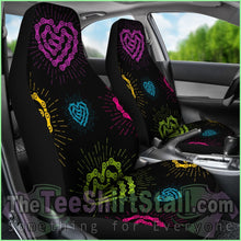 Load image into Gallery viewer, Black Chain Heart Seat Covers
