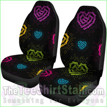 Load image into Gallery viewer, Black Chain Heart Seat Covers
