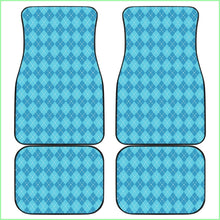 Load image into Gallery viewer, Blue Argyle Front And Back Car Mats Set 4
