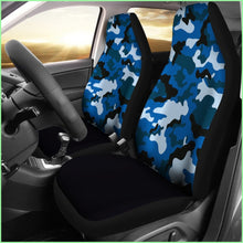 Load image into Gallery viewer, Blue Camouflage Car Seat Covers
