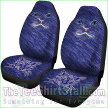 Load image into Gallery viewer, Blue Cat Eyes Car Seat Cover
