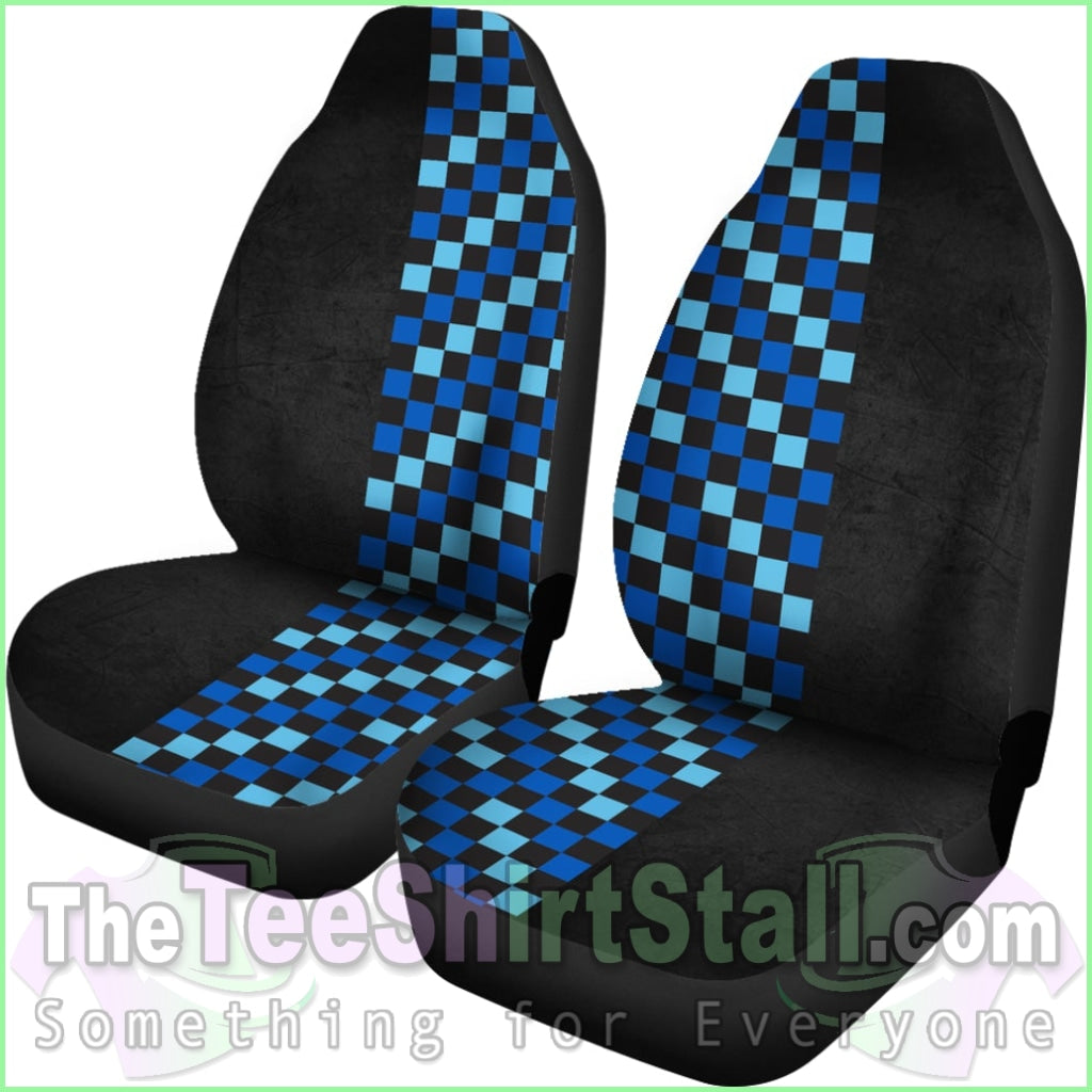 Blue Check Seat Cover