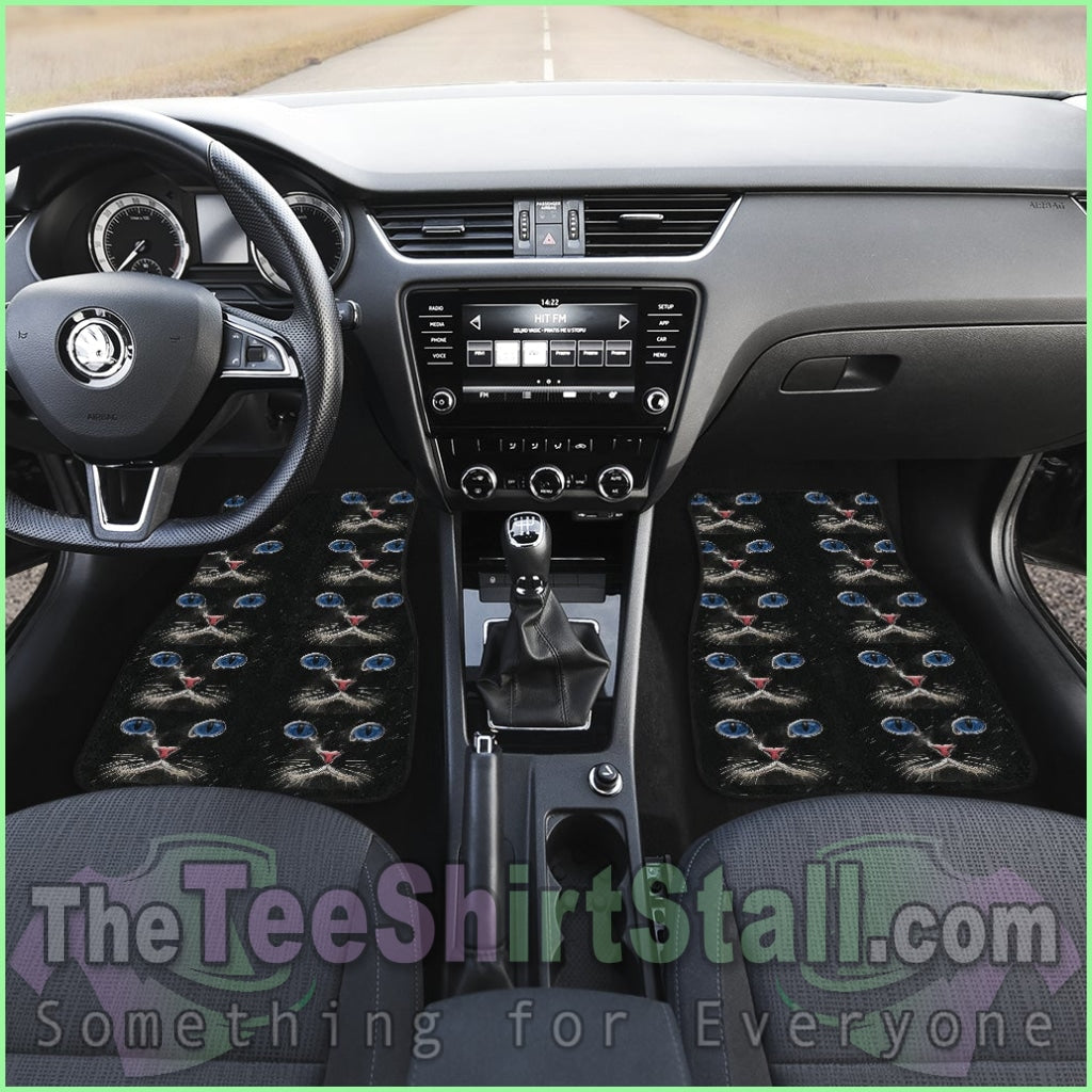 Blue Eyed Cat Car Floor Mat