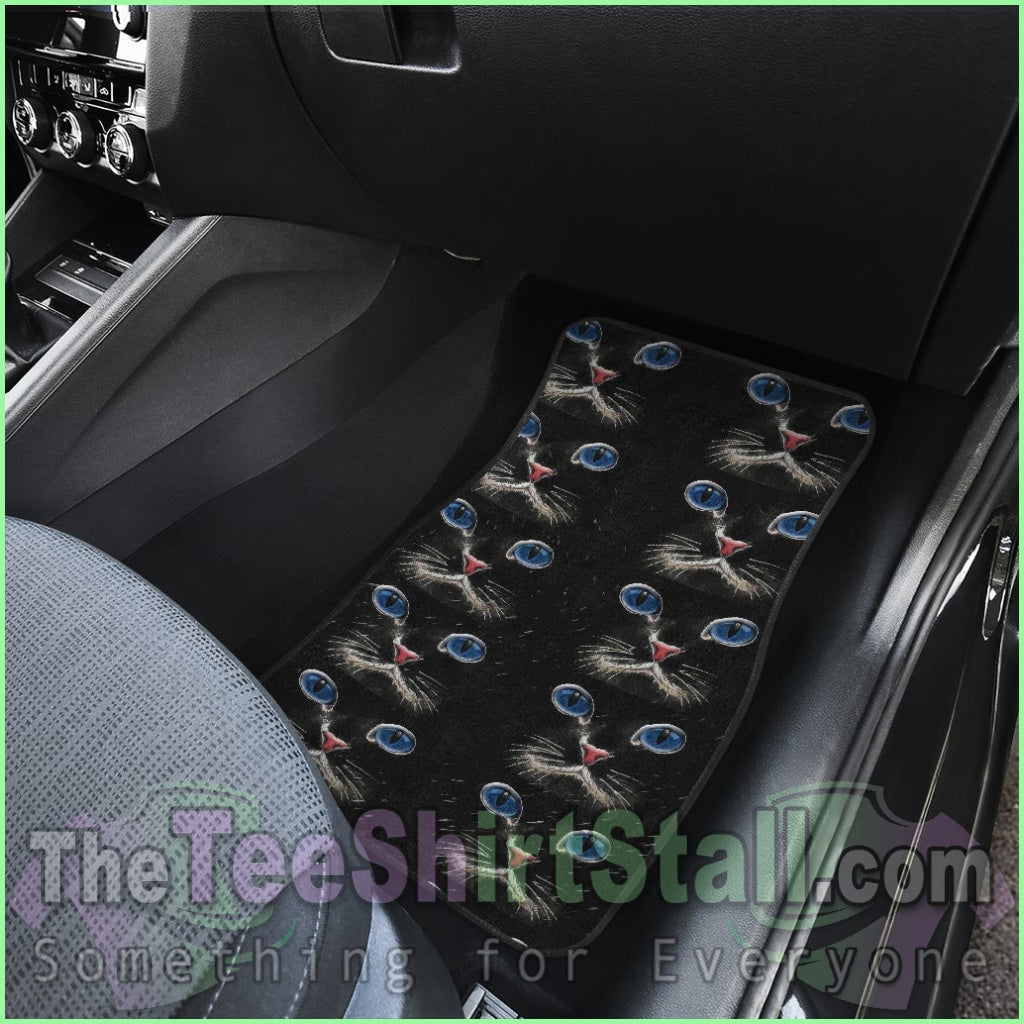 Blue Eyed Cat Car Floor Mat