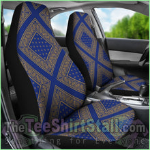 Load image into Gallery viewer, Blue Gold Bandana Car Seat Cover - Diamond
